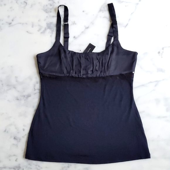 NWT. The Limited Rayon Spandex with Satin Trim and Sparkle Decor Cami. - Picture 3 of 7